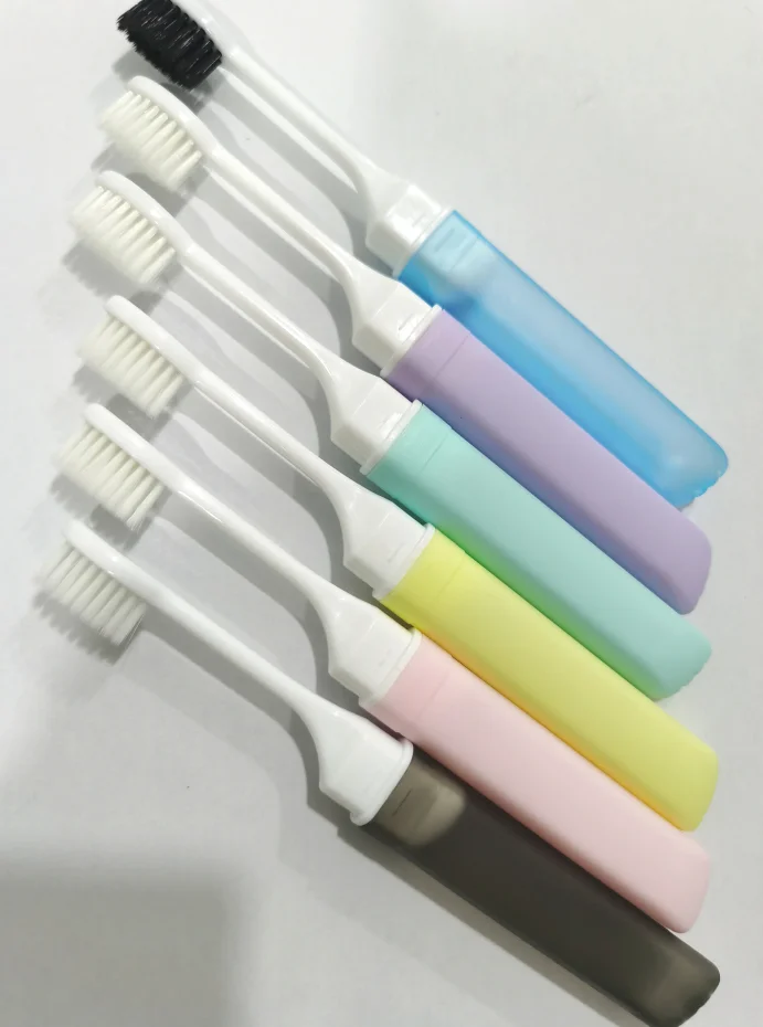 2021 Approval OEM Logo Print High Demand Foldable Travel Toothbrush T3009