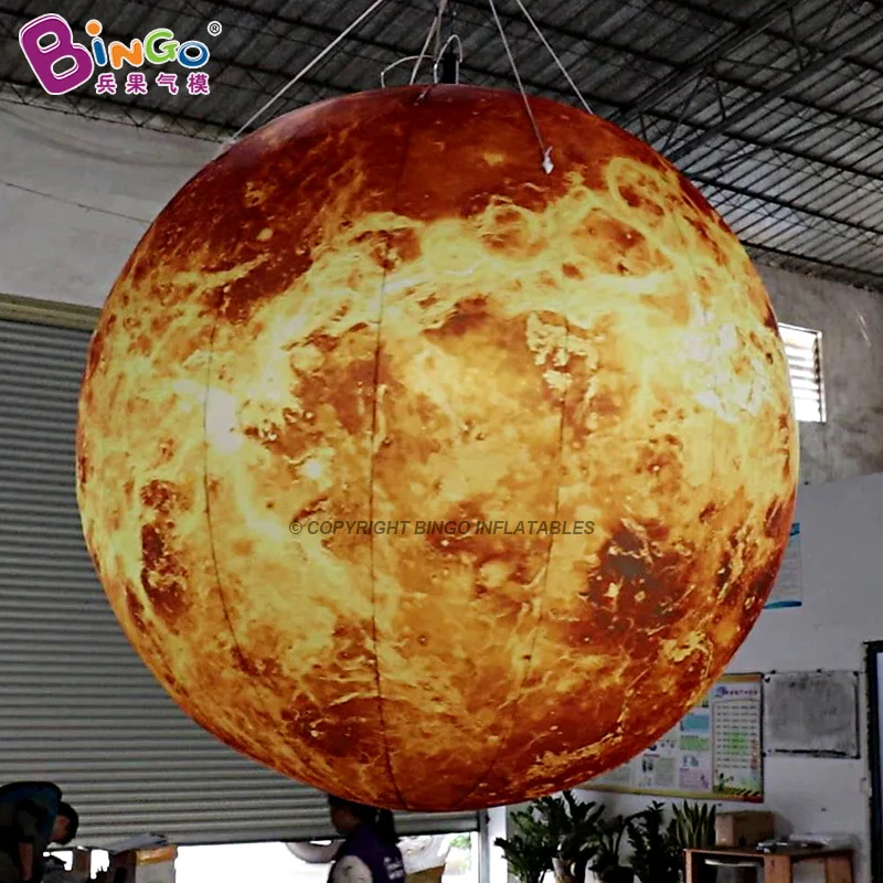 Planets Inflatables Led Lighting Large Inflatable Moon Venus Ball Led Giant Inflatable Hanging Planet Balloon