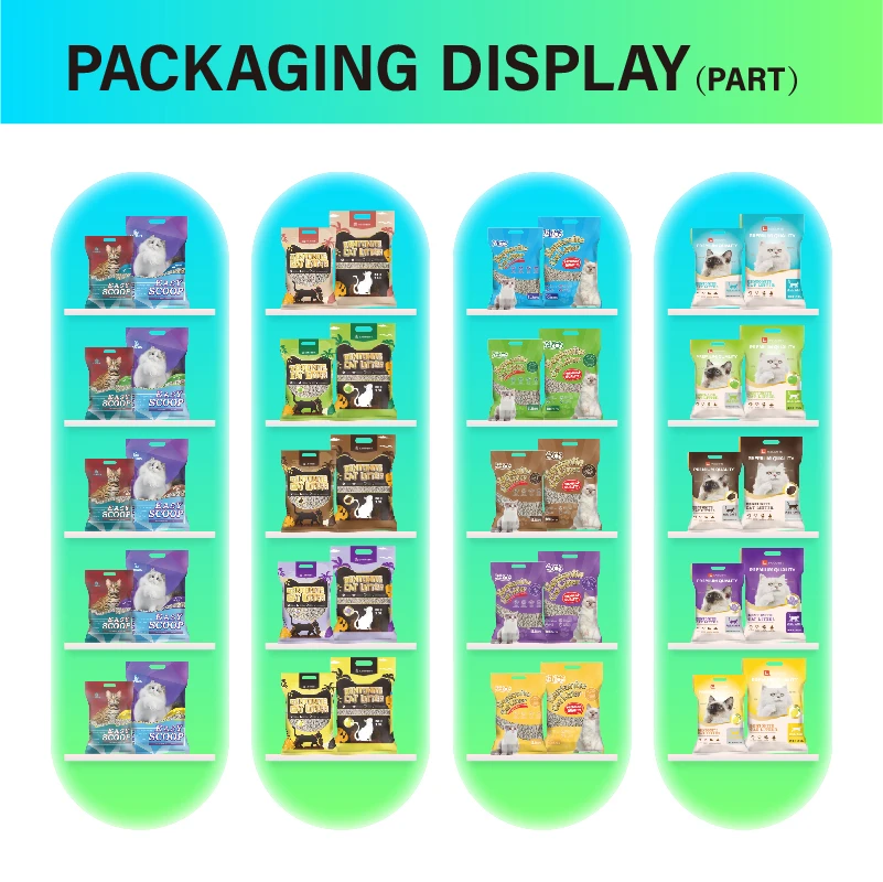 Wholesale High Quality Cat Sand Bentonite More Sanitary Colorful Pellets Cat Litter With Scent