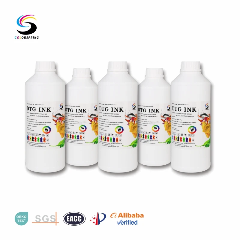 OEKO-TEX ECO PASSPORT 1000ml color white garment textile dtg pigment ink