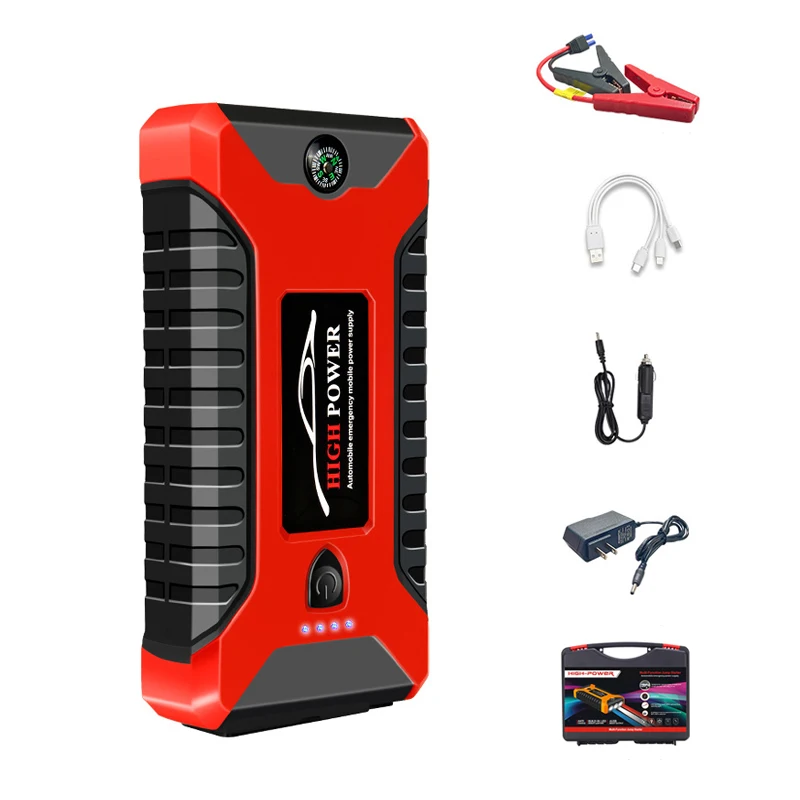 lithium battery booster jump starter with inflator 12v Car Jump Starter With Air Compressor