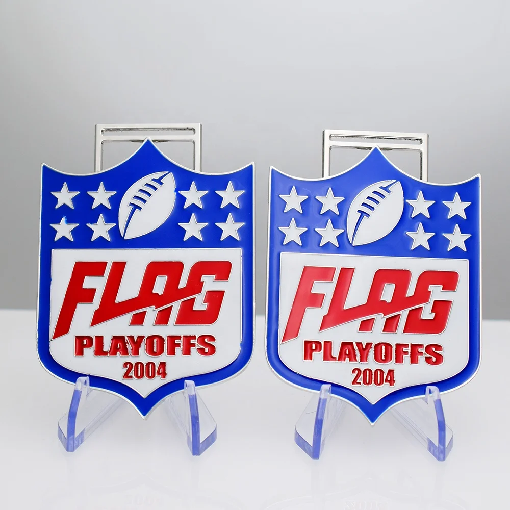 Custom Gold and Silver Plaques Trophies Football Basketball Baseball Metal Medals for Sports League for Trade Show Giveaways