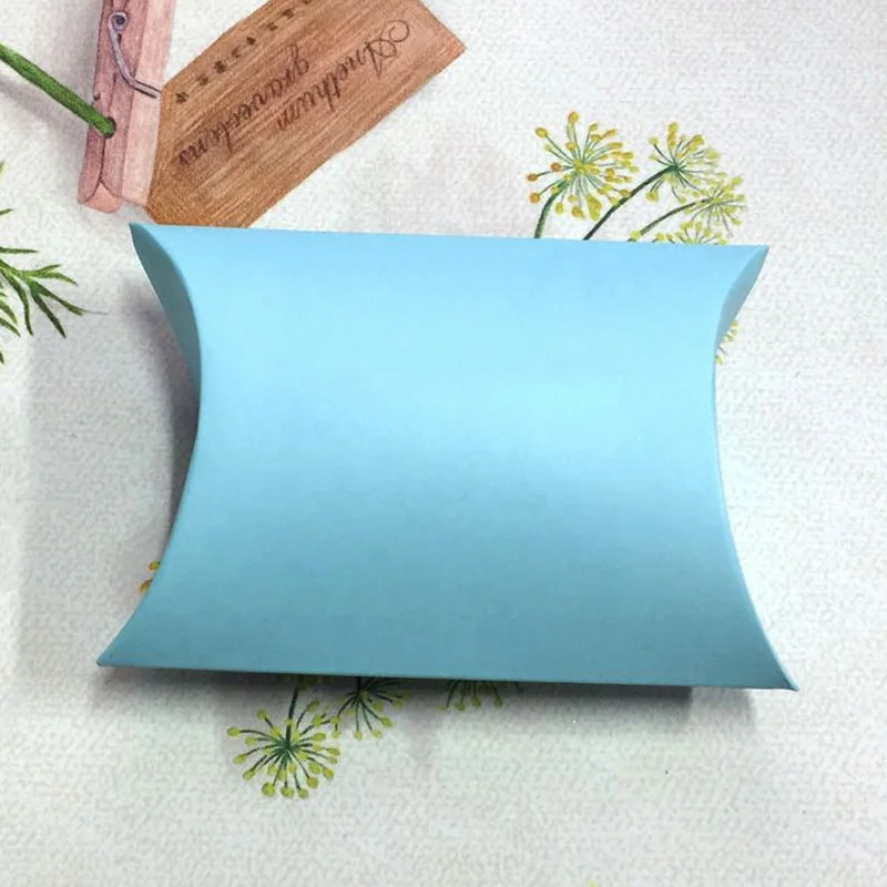 
Different colors 230gsm paperboard pillow bag shape candy packaging box 
