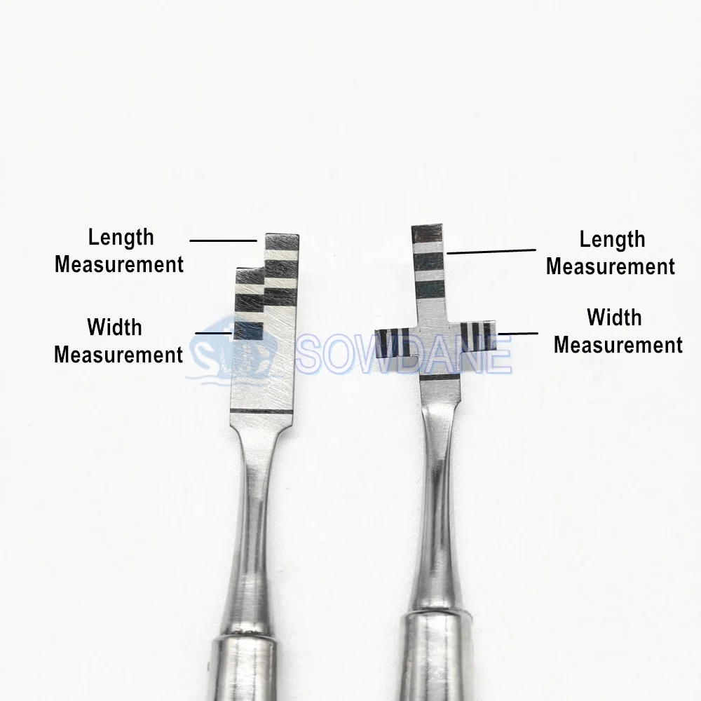 Dental Orthodontic Aesthetic Teeth Crown Proportion Gauge Dentist Implant Measuring Ruler Caliper Spatula Compactor
