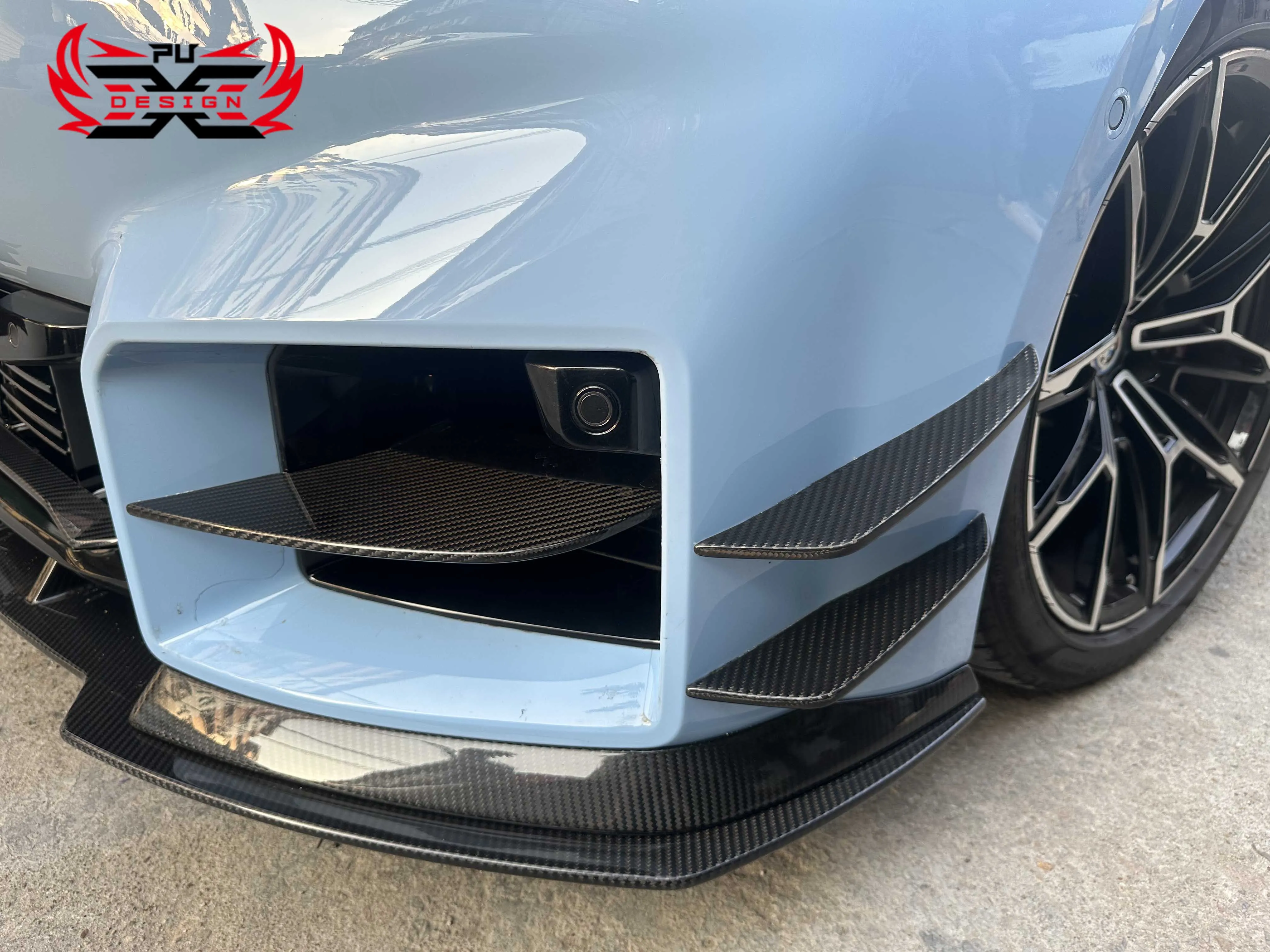 Wholesale For BMW M2 G87 AC Style Dry Carbon Fiber Canards 4 Pieces   Front Bumper Spoiler  Body kit