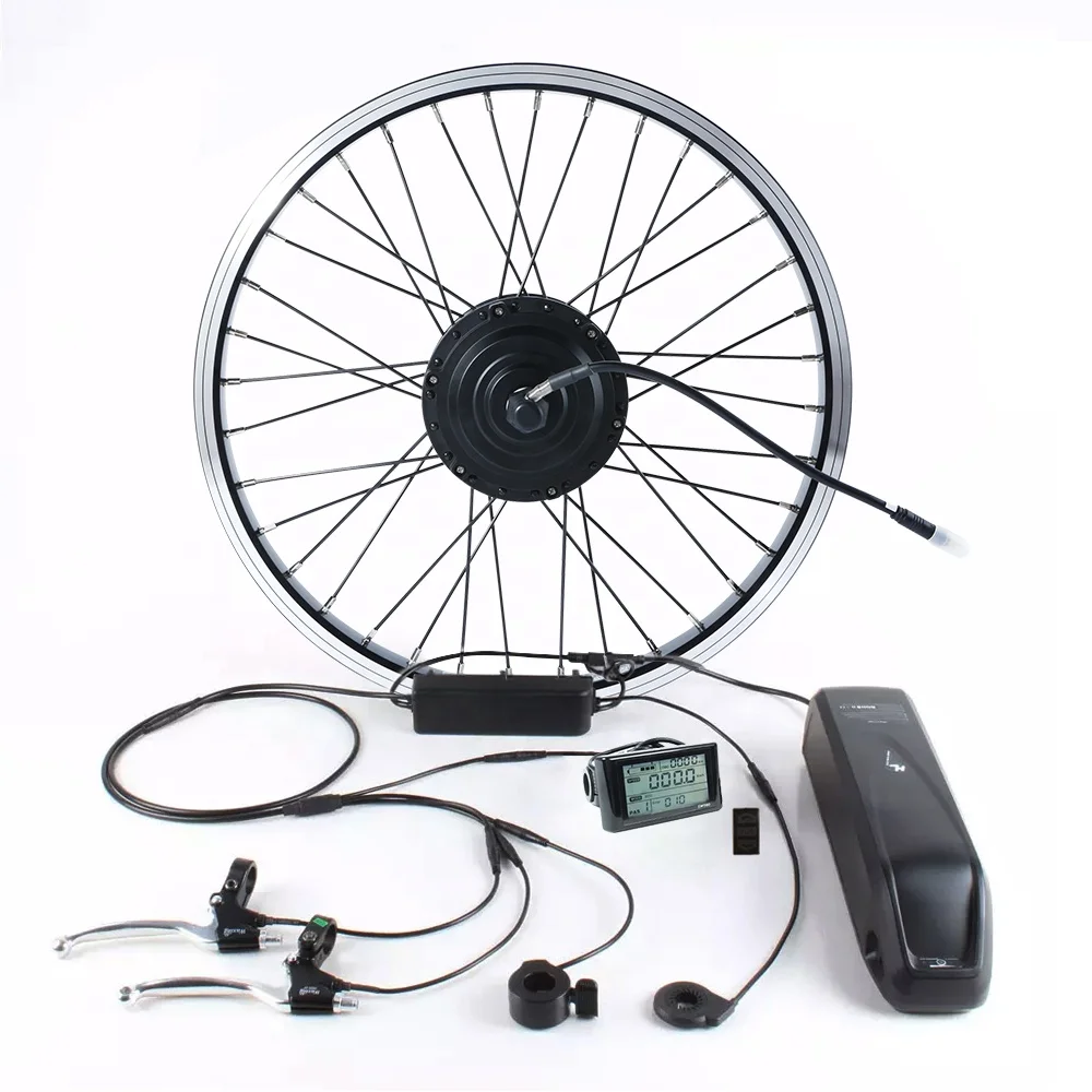 250W 350W 500W 36V 48V Brushless hub motor e bike optional ebike conversion kit with battery electric bicycle kit