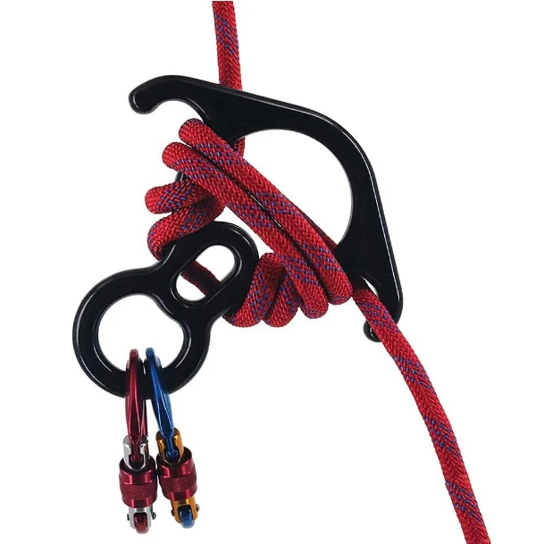 40KN Large Figure 8 Ring Rope Descender For Belay Device Rock Climbing Rappelling Rescue Aerial Dance Canyoning Gear Equipment