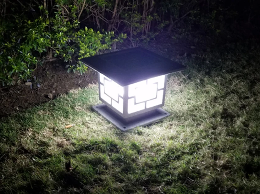 new design multifunctional solar garden light for fence led outdoor energy pillar post bollard light with ce certificate