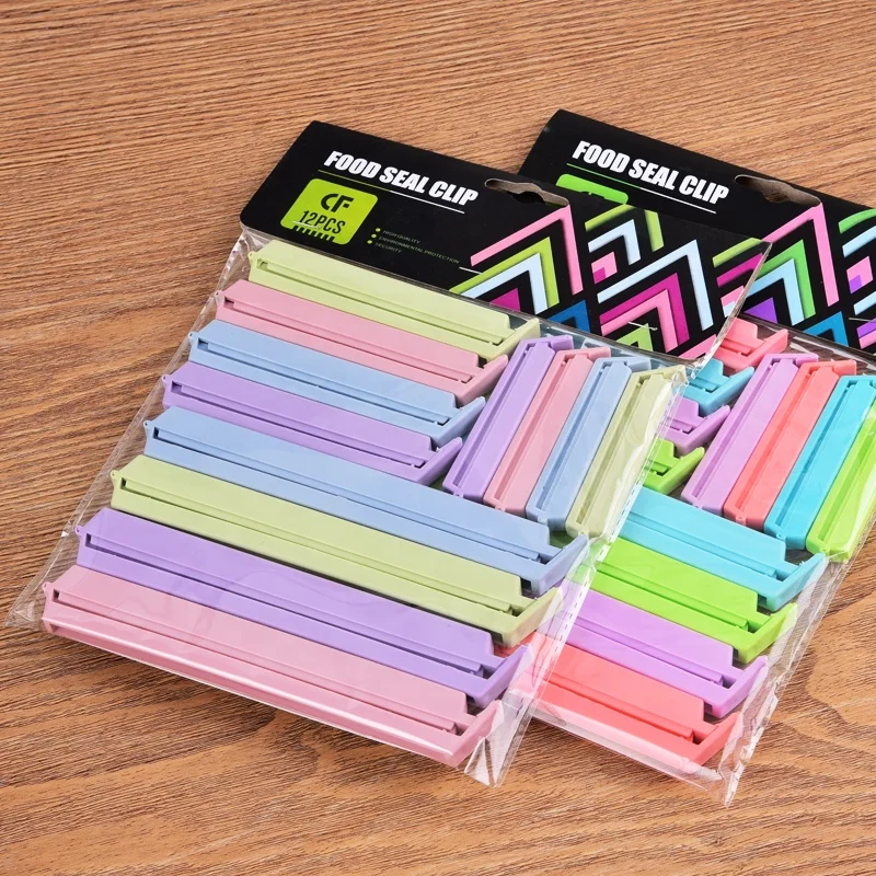 Plastic Food Bag Seal Clip Bread Bag Sealer set of 12pcs