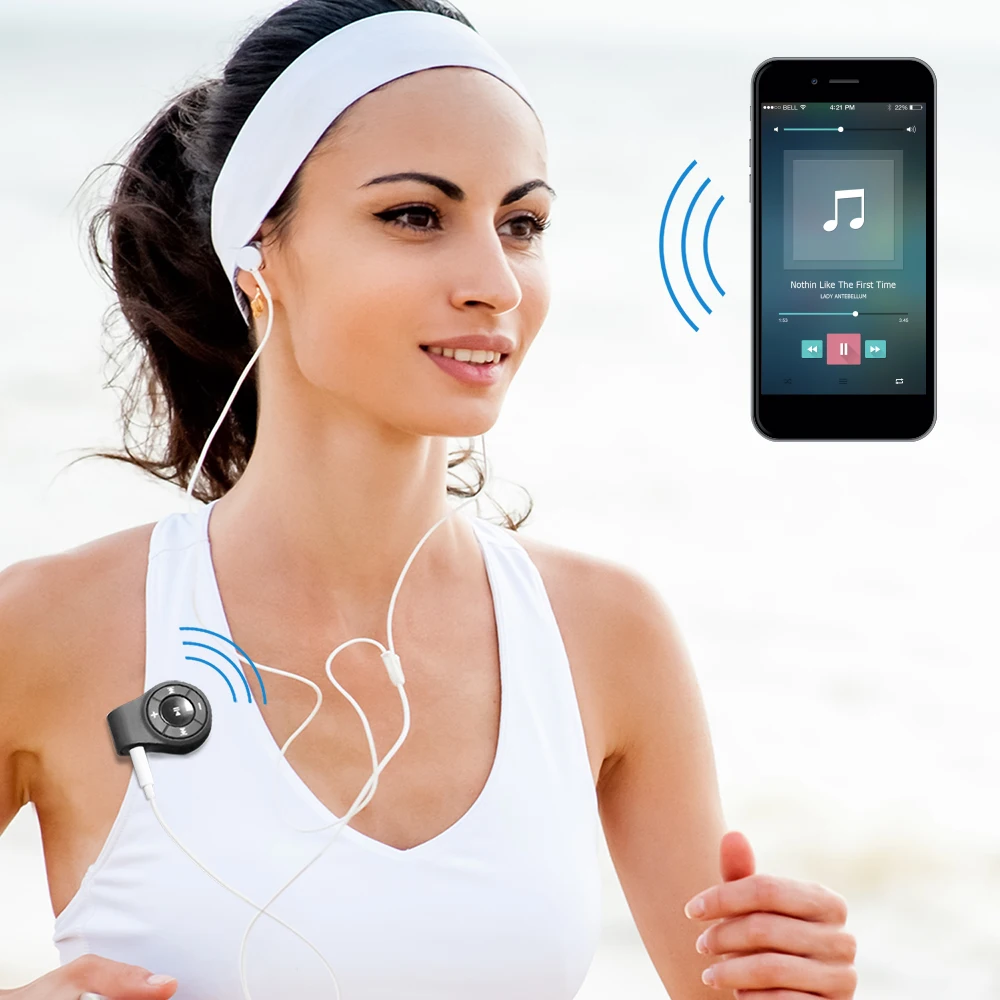 Kinlan Portable Wireless Car Bluetooth Receiver Adapter Stereo Music Hands-free Home Car Bluetooth 5.1 Audio Adapter