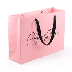 factory Luxury custom logo shoes men dresses women hand bags flat paper customized color design shopping paper bag