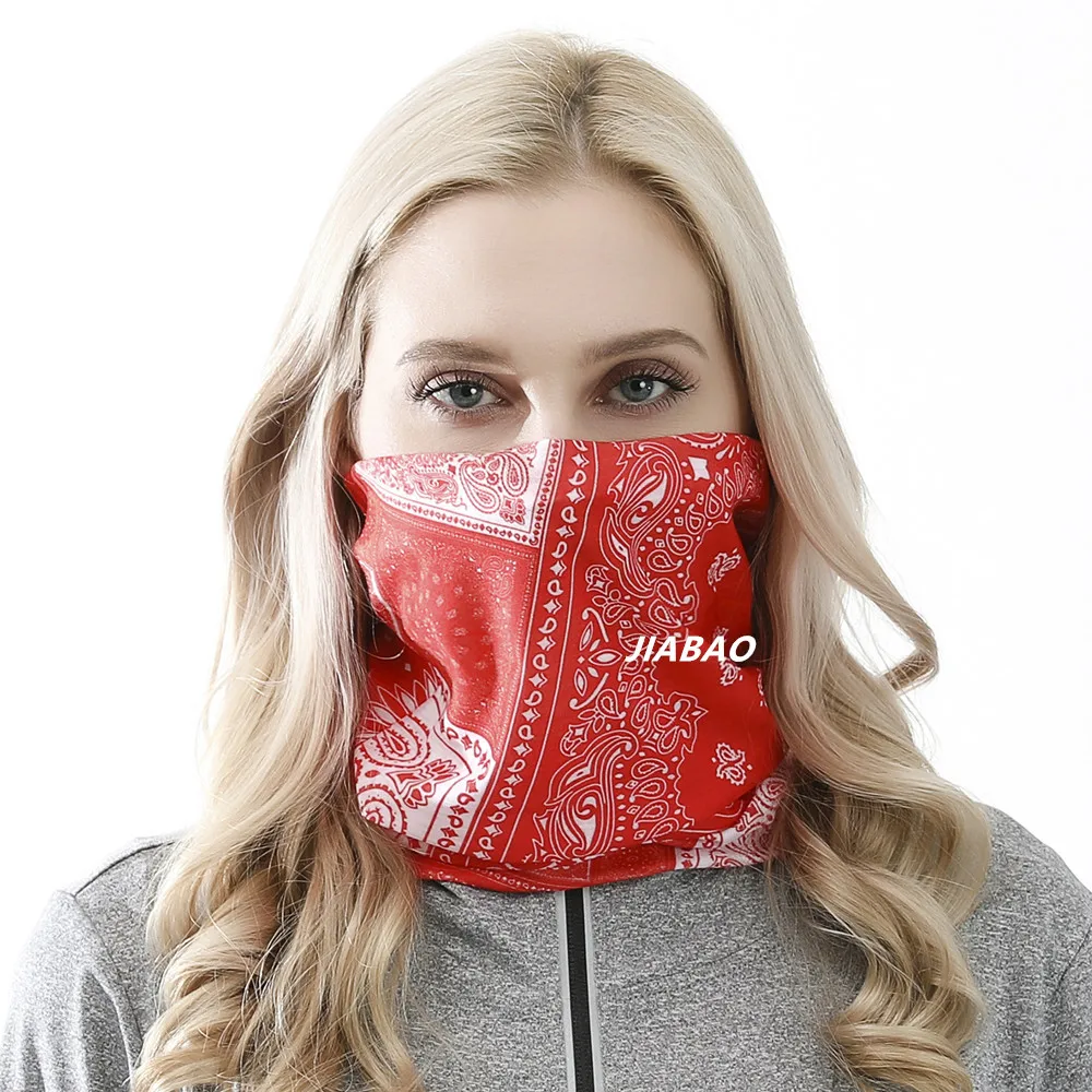 6PCS UPF 50+ Custom Silk Milk Cool Protective Neck Gaiter Headwear Sun Wind Protective Shields hairbands Bandana