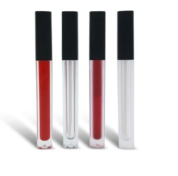 Empty rose golden silver Lipgloss square private label lip gloss tubes 7ml Lip gloss base Lip Balm Container lipstick containers