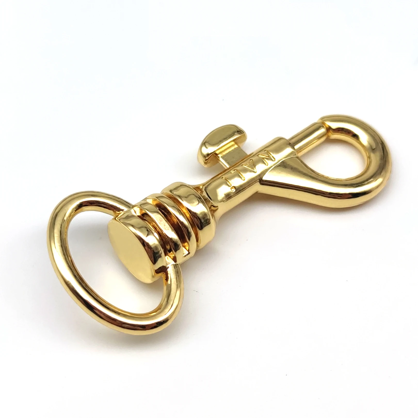 Custom Logo Snap Hook Laser Engrave Printing Logo Brand Name Purse Snap Hook For Handbag