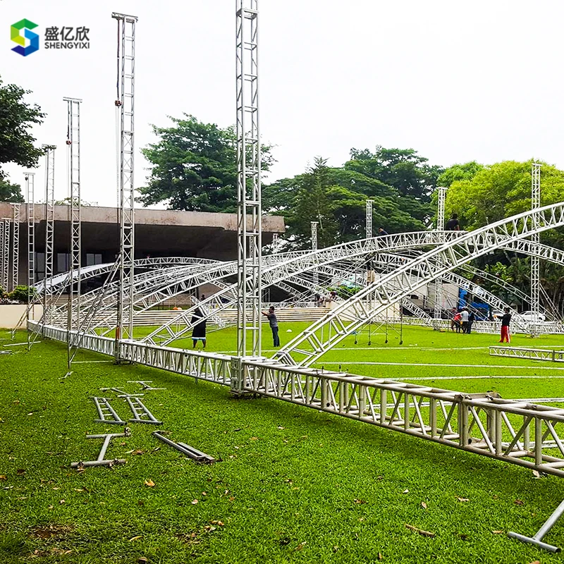 Truss aluminium spigot lighting stage truss with roof for concert truss for led video