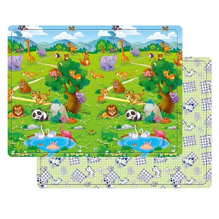 Hot Sale Double Sided Play Mat Eco-friendly PU Roll Play Mat for Baby