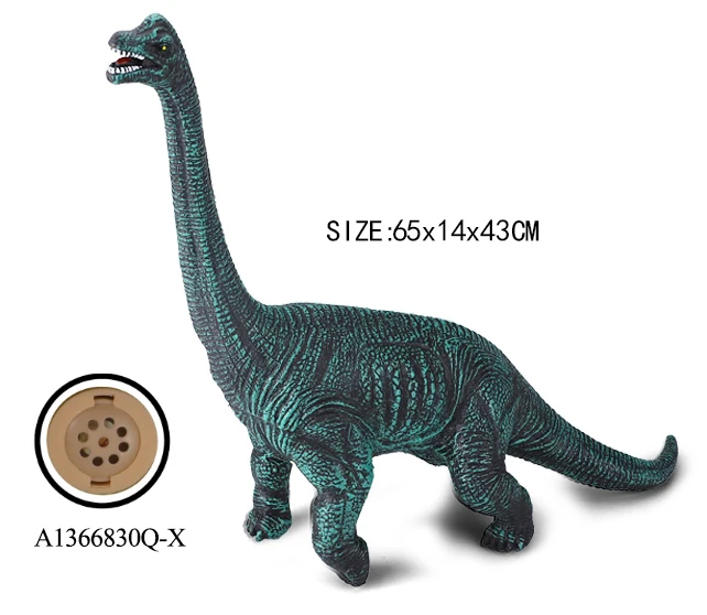 26 Inch theme jumbo dinosaur park gift realistic vinyl animal stuffed plastic kid dinosaur toy with cotton and IC