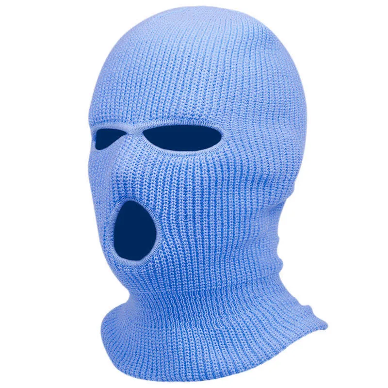 Winter Full Head Black White Designer Custom Skimask Ski Mask Knit Balaclava 3 Hole Hat