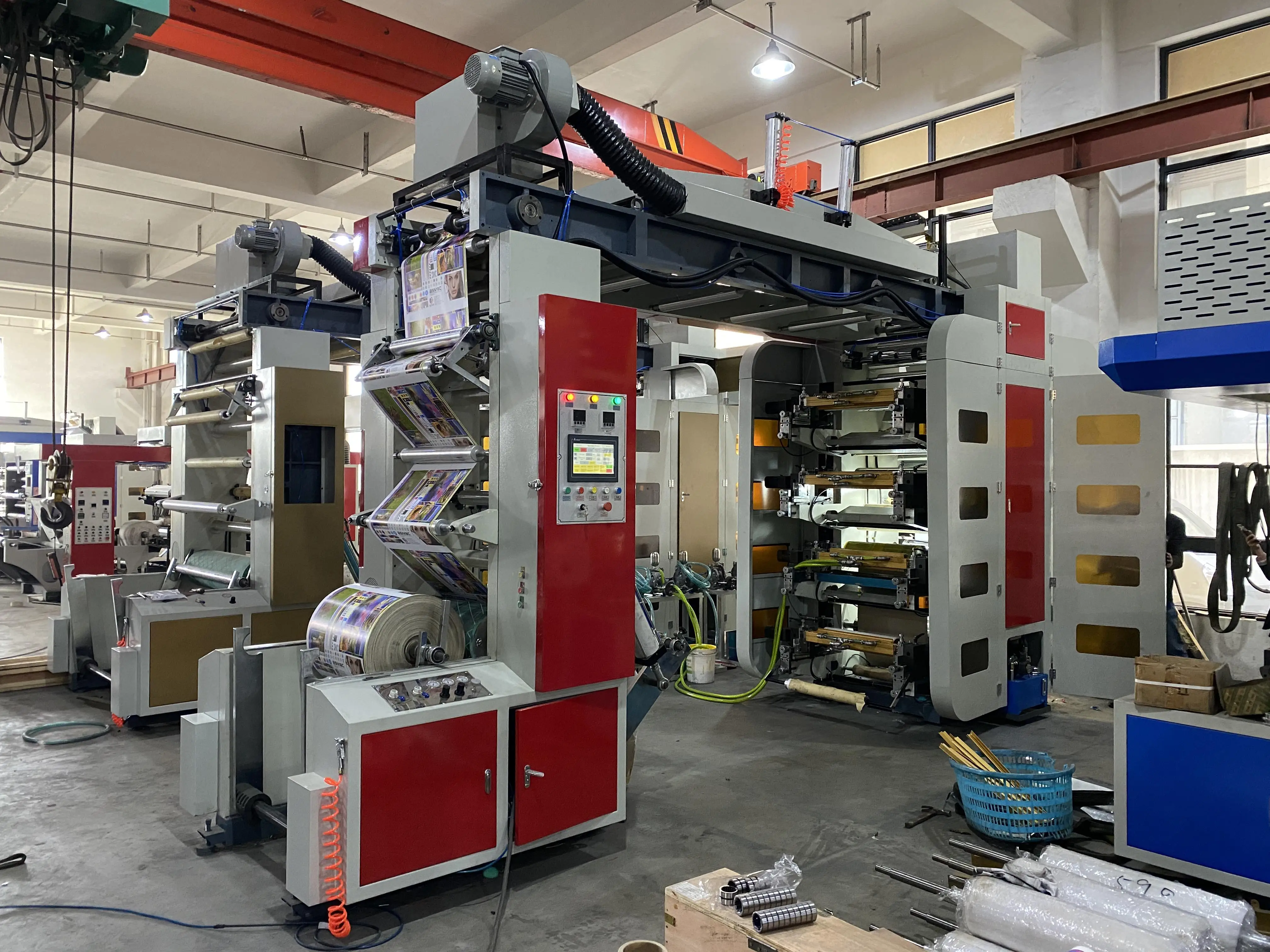 Manufacturer 8 Colour Roll to Roll Plastic Bags PE OPP Flexo Printing Machine in Line With CE