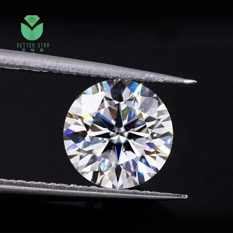 Betterstar Сертифицированный иджи HPHT лабораторный Выращенный алмаз 1 карат белый чистый круглый лабораторный алмаз синтетический CVD свободный алмаз от производителя