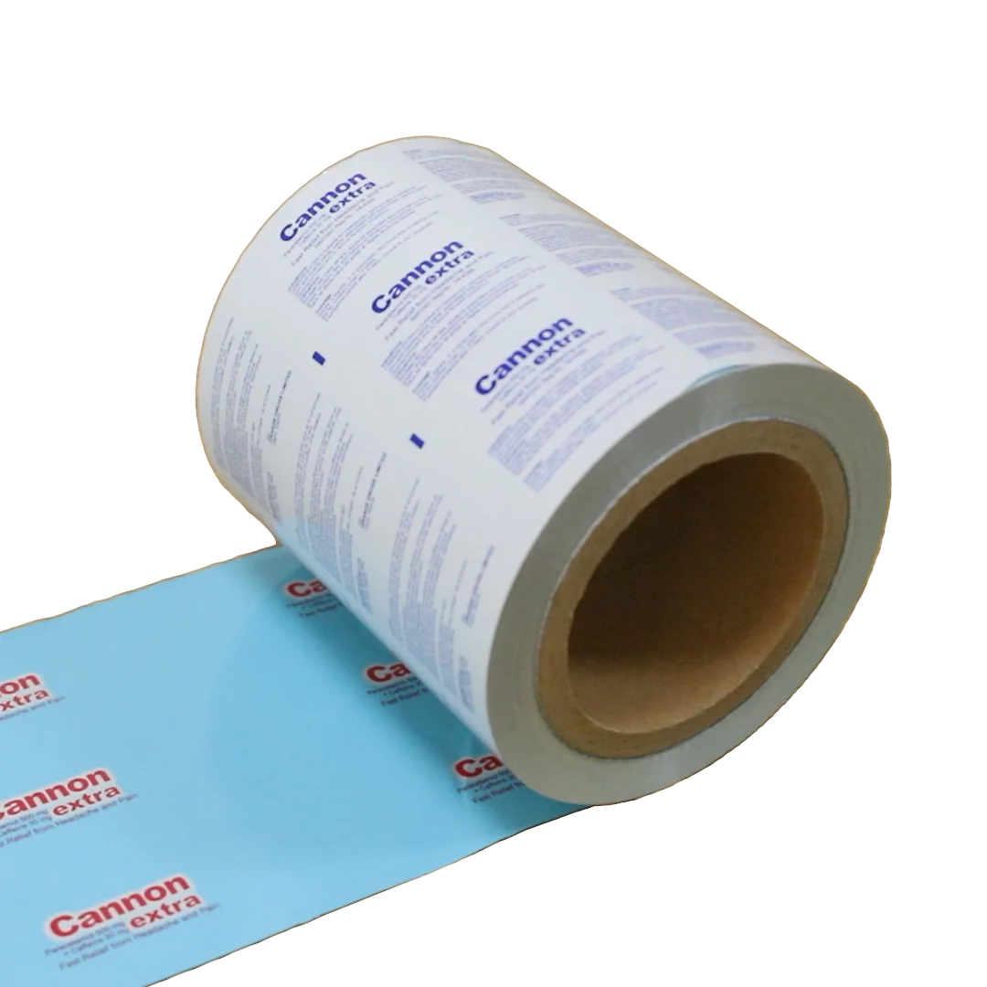 8011 Medicinal grade Printed coated PTP Aluminum Blister Foil roll for pills sealed packaging