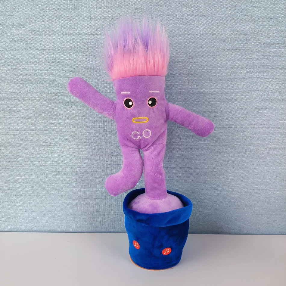 Fast Shipping BSCI Custom Plush Cactus Toy Dancing and Singing Electronic Rechargeable Repeat Talking Soft Stuffed Toys for Kids
