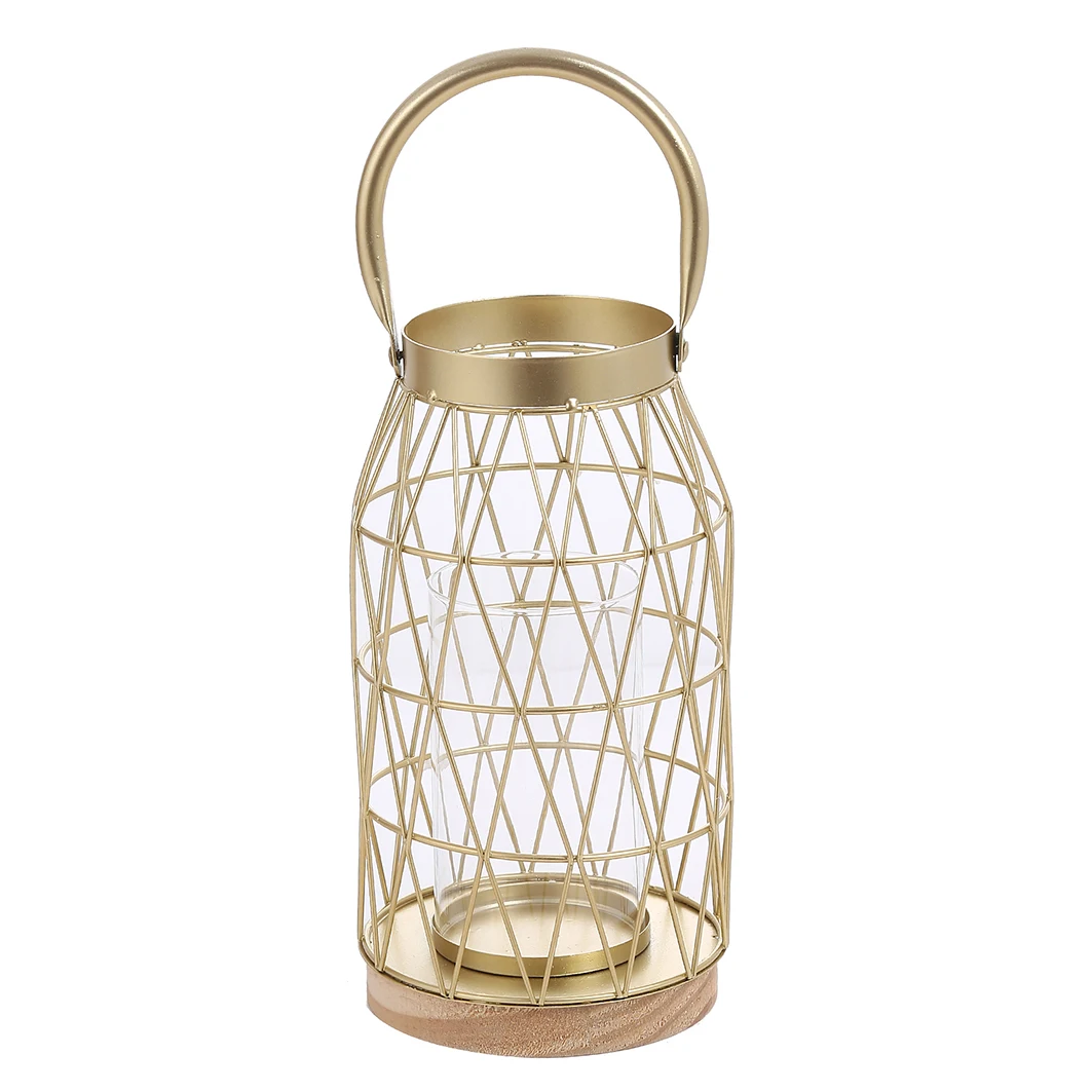 High Quality  Northern europe modern design wedding  gold candle holder  geometric metal candle holder  decorative candle holder