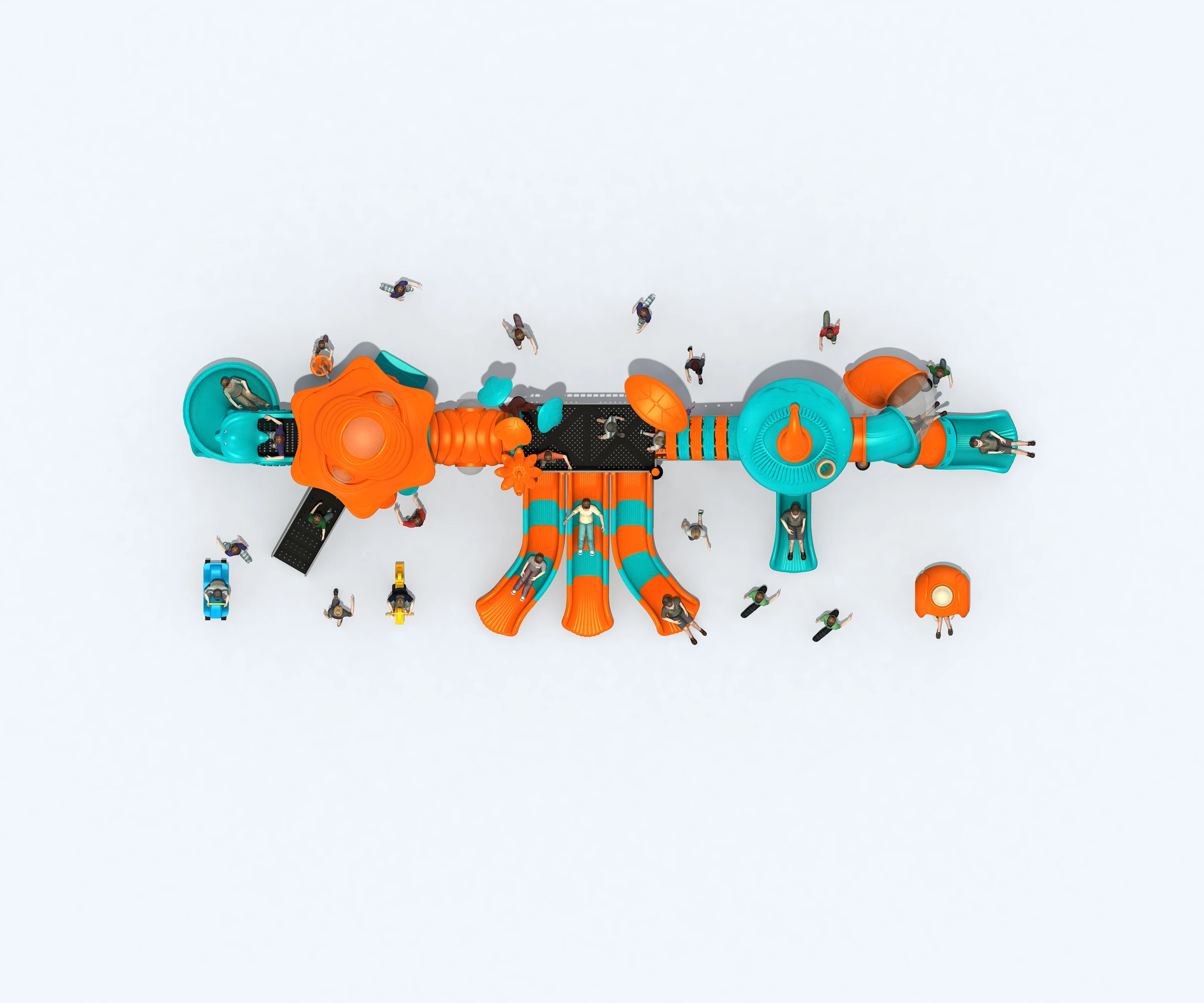 Quality Large Plastic Playground Slide for Kids for Outdoor Play Ground Sports Park Amusement Park & Home Use with Tubular Slide