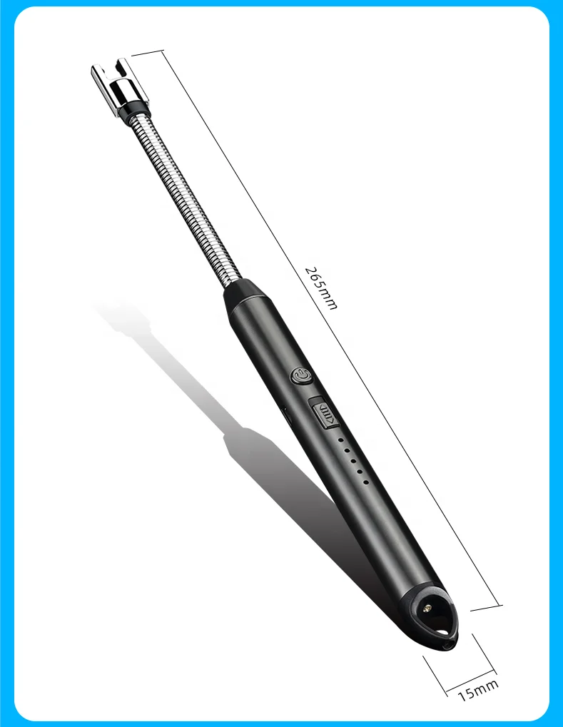 Windproof Arc pulse fire igniter 360 Degree Free Rotation BBQ Stove Lighter USB Rechargeable Electric Candle Lighter