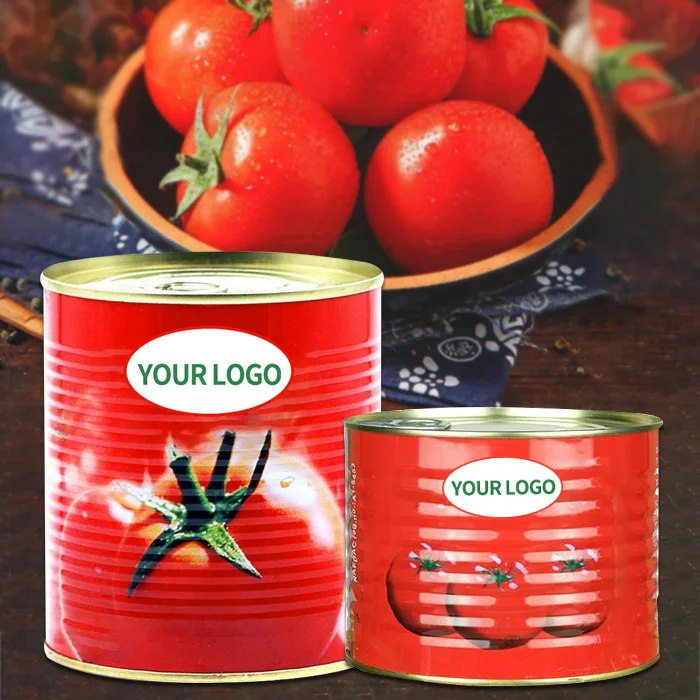 Free Sample Canned Tomato Paste 400g Canned Tomatoes Paste Small Tins Tomato Paste