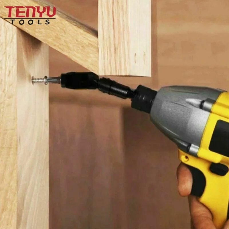 1/4 Inch Pivoting Magnetic Bit Holder Self-locking Multi-angle Screwdriver Bit Extension Rod