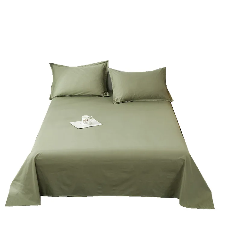 Cotton bed sheet three-piece set of solid color bed sheet hostel students unit dormitory spot wholesale