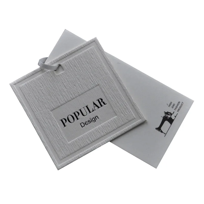 Wholesale Cheap Custom Emboss Logo Eco-friendly Paper Hang Tag For Garment With Seal Tag Print You Logo For Cloths