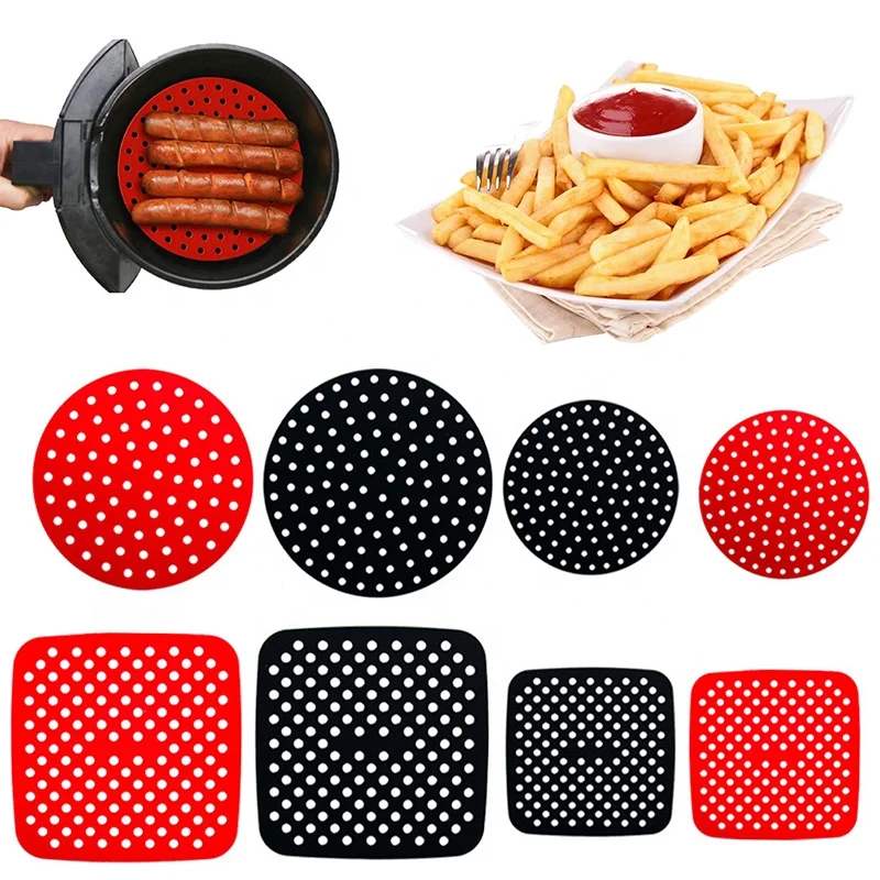 Wholesale Hot Sale Reusable silicone mat with Air Fryer Magnetic Cheat Sheet Easy Clean Air Fryer Accessories