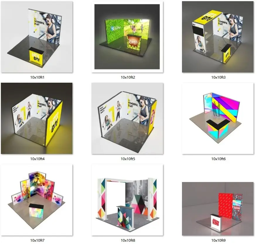 High Quality Quick Setup Portable  Trade Show Equipment Display Light Box ExhibitionLED BoothExhibition Booth