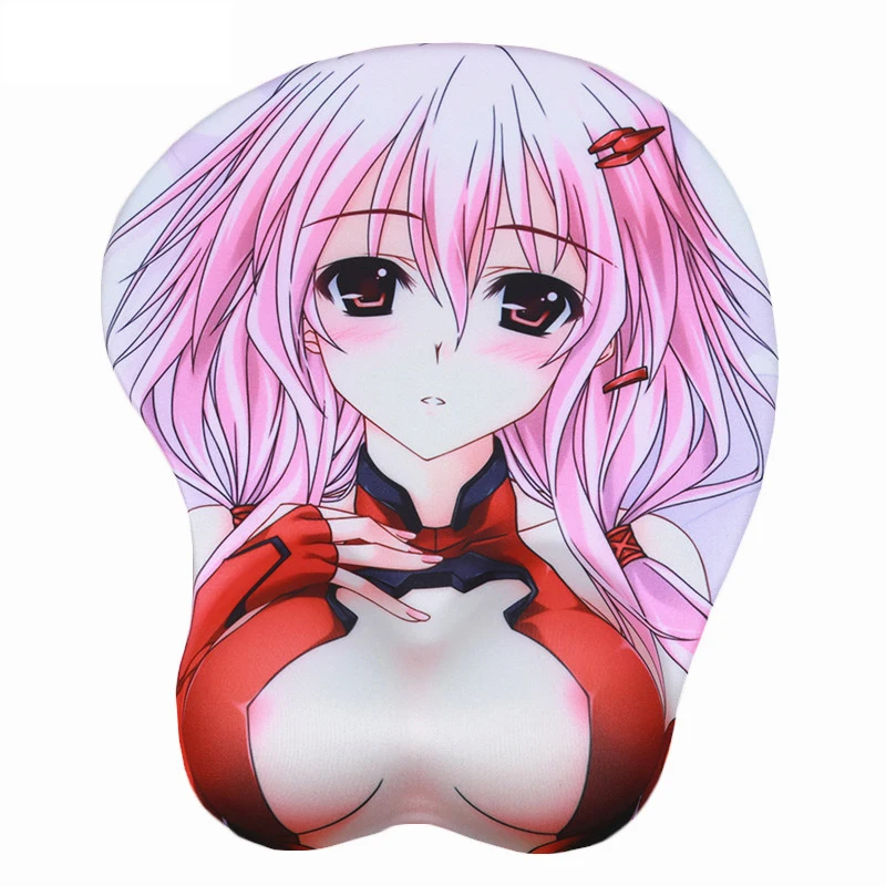 Silicone anime 3d mouse pad breast mouse pad