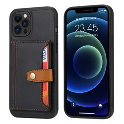 Luxury Leather Case For iPhone 13 12 Mini 11 Pro XR X XS Max 8 7 6 6s Plus 5 5s SE 2020 Card Slot Stand Holder Phone Bags Cover