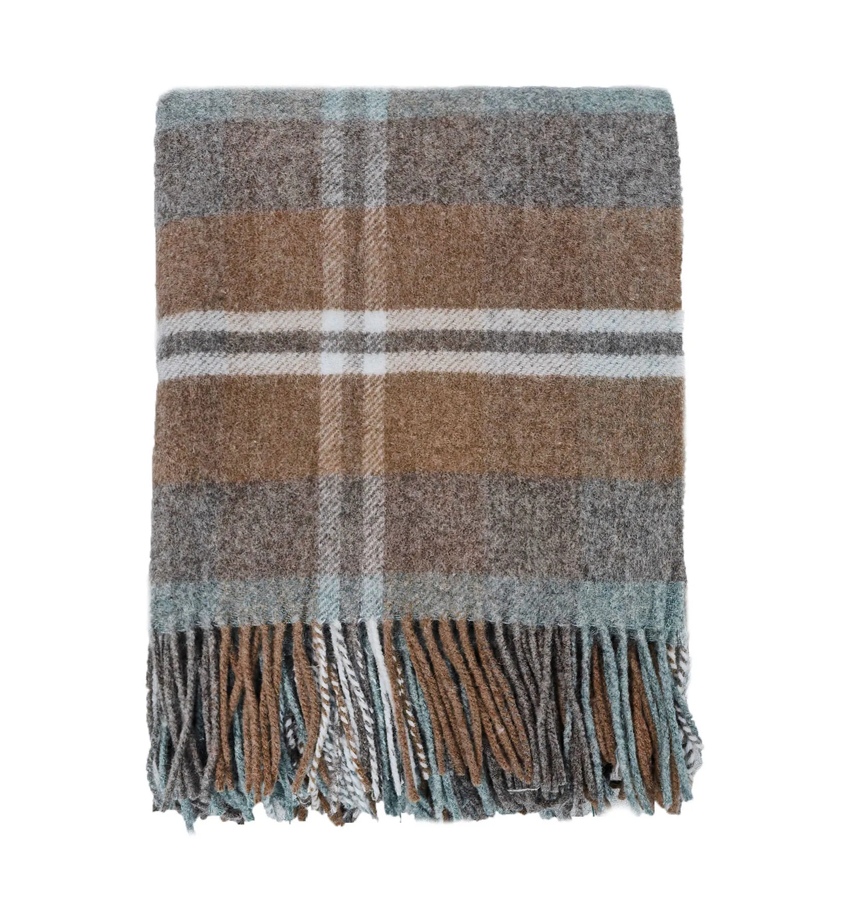 warm custom wool travel  plaid throw blanket