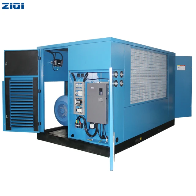 High work efficiency 132kw 7bar 8bar variable frequency water lubricated medical stationary air compressors air cooling machine