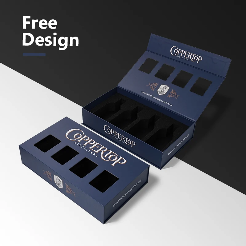 Custom Anti-fall Jar Packaging Box Rigid Cardboard Magnetic Paper Gift Box With Eva Sponge foam