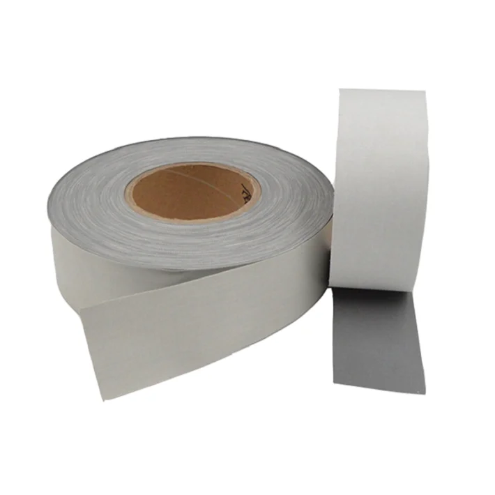 Хорошее качество, серебряная огнестойкая светоотражающая ткань, светоотражающая предупреждающая лента