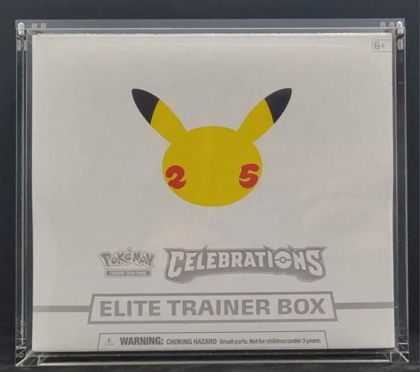 Высокое качество на заказ один кусок карты игры pokemon бустер коробка прозрачный акриловый