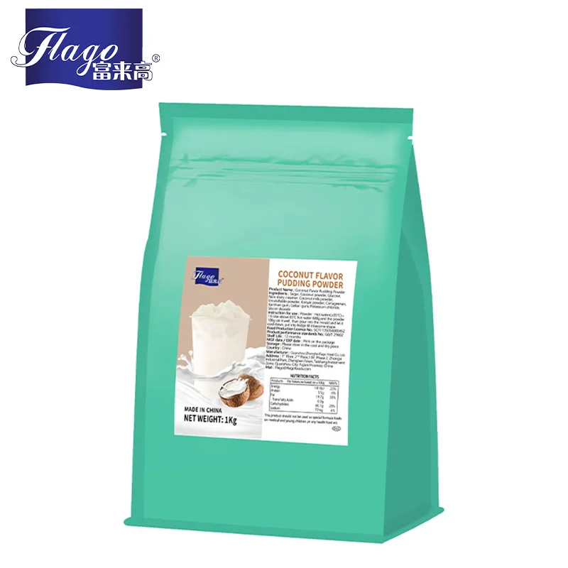 Flago 1 kg Factory Supply Three in One Coconut Flavored Milk Tea Powder for Bubble Tea