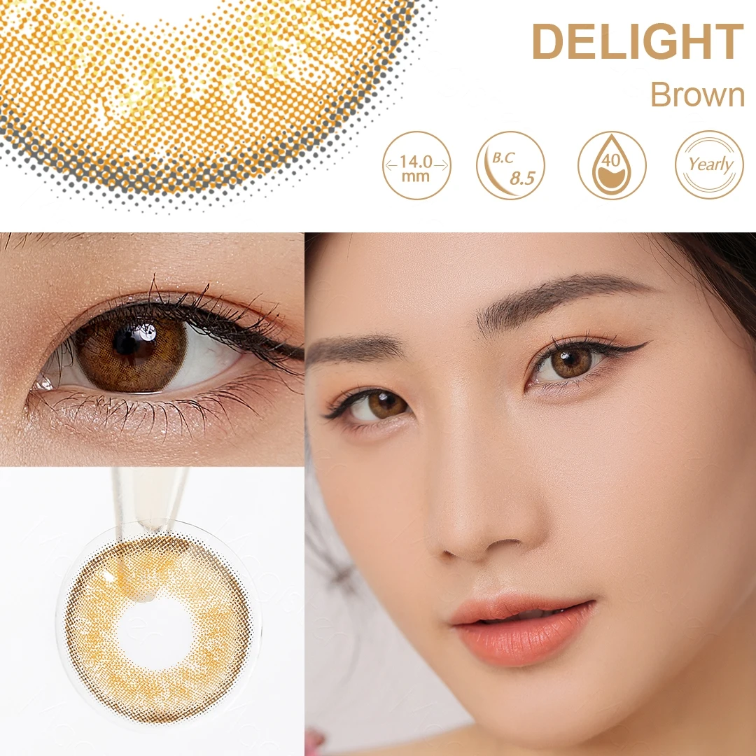 Magister Delight Contact Lenses Logo Clear Contact Lenses Custom Logo Natural Eye Color Contact Lens