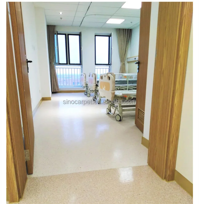 Easycarpeter Homogeneous Waterproof Vinyl Flooring Plastic Pvc Floor Commercial Hospital Office