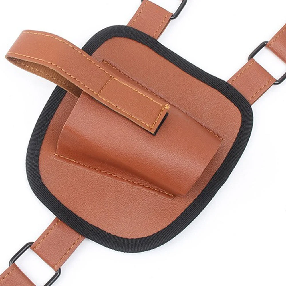 Tactical Holster Pu Leather Adjustable Concealed Carry Holster With Magazine Holder Vertical Shoulder Holster