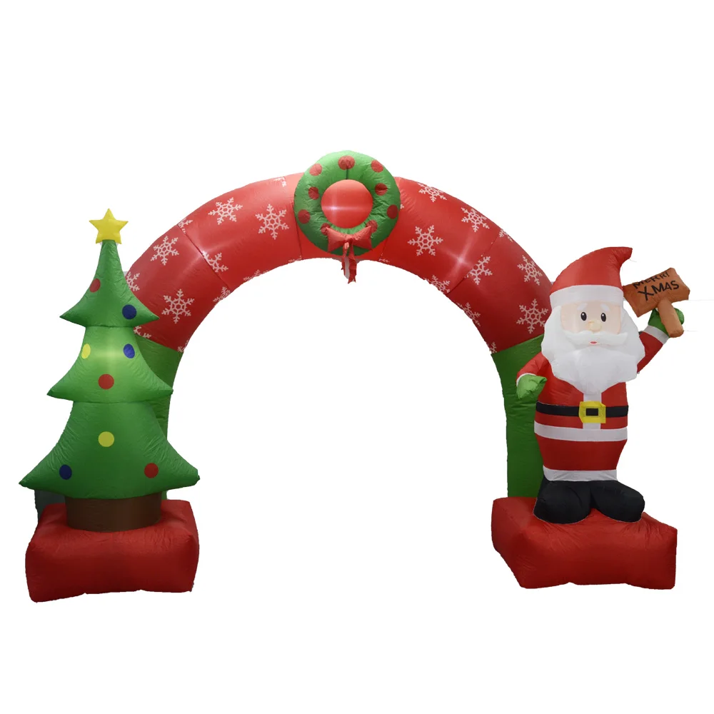 6FTH Christmas Arch (300cm long) Decoration inflatable Christmas arch Santa Claus snowman christmas blow ups inflatable