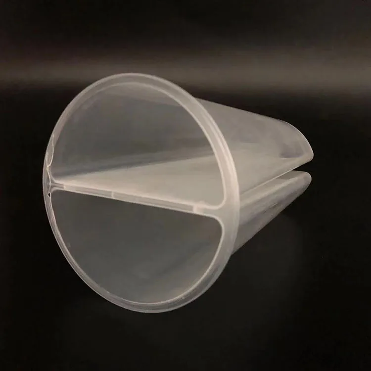 Wholesale 700 ml transparent Cup PP Double Shared Plastic Cup Split Tea Cup 2 compartment