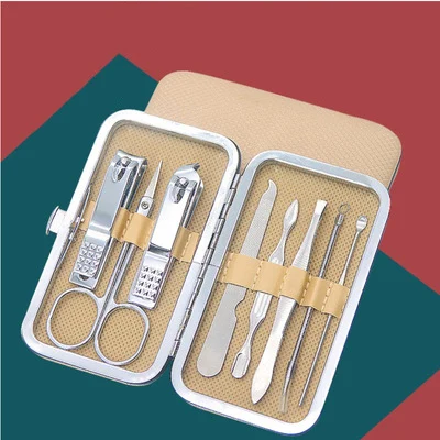 
YUXI 7pcs Stainless Steel Finger Nail Clippers Set Professional Manicure Nail Cutter Clipper Set 