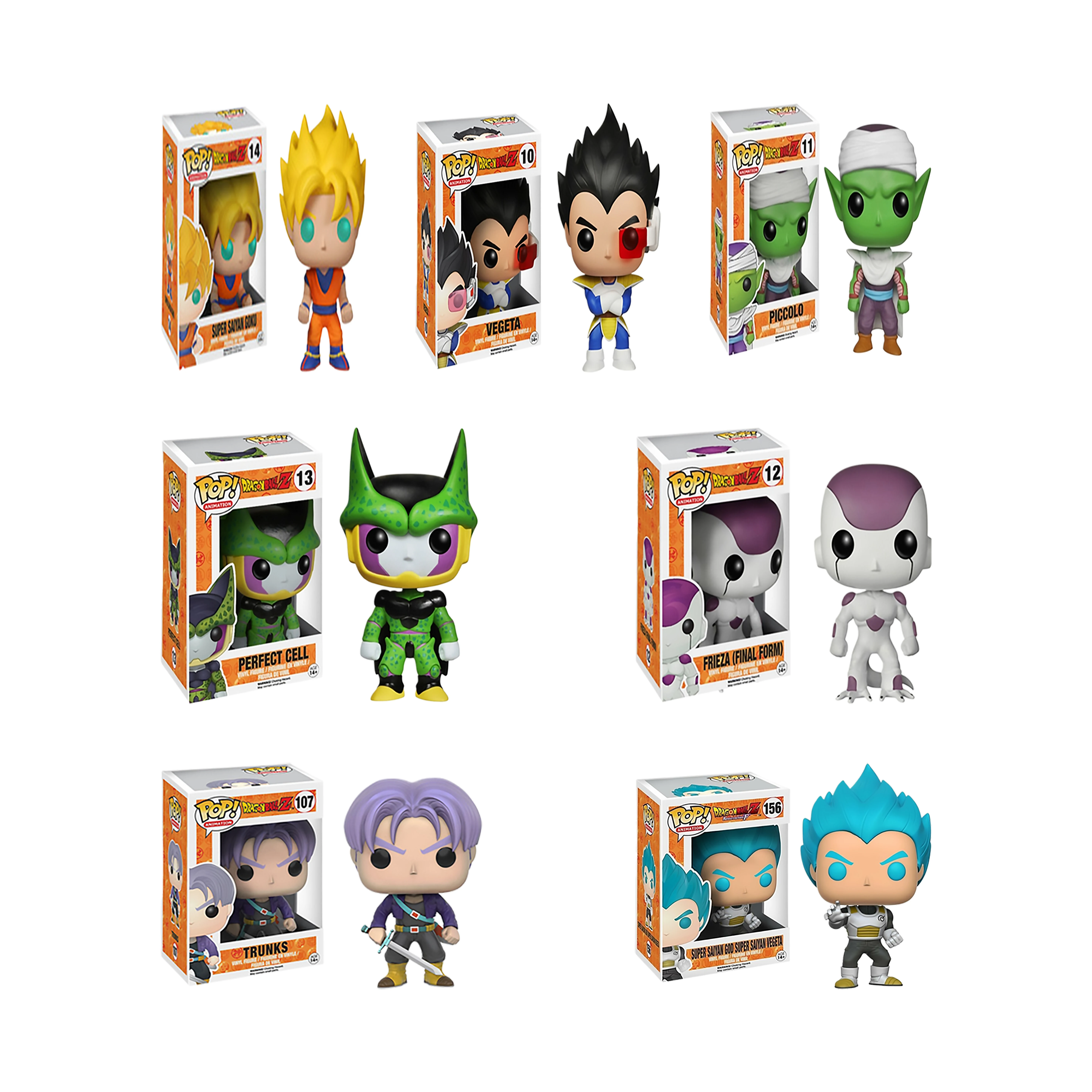 Hot sales Wholesale japanese Anime model toys Funko pop A Super Saiyan Goku action doll with Funko pop protector Action Figures